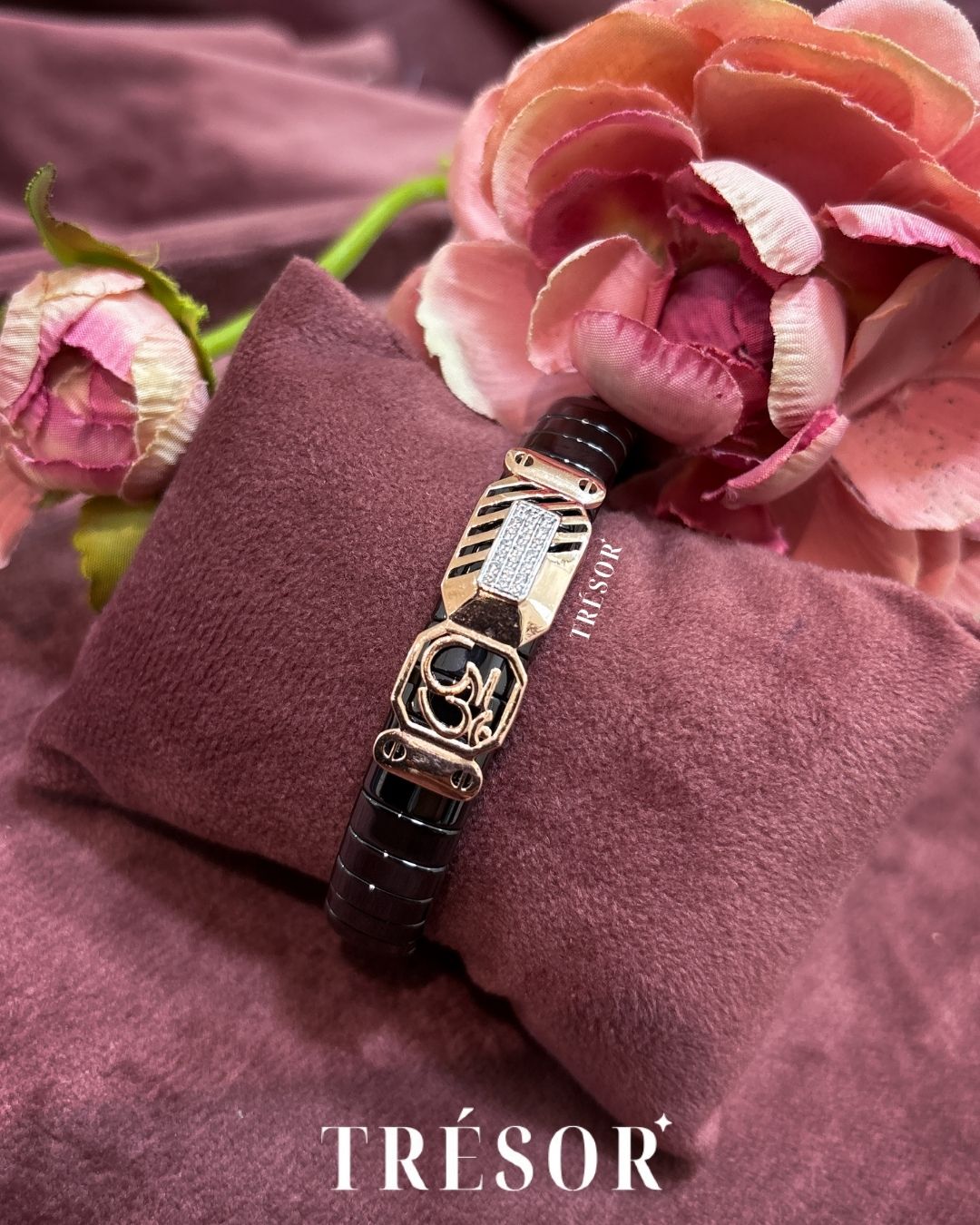 Black Men's Bracelet (Om)