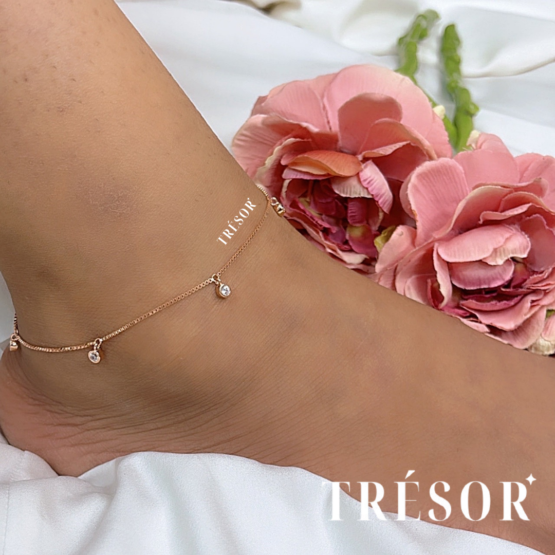 Micro Diamond Charms Anklet