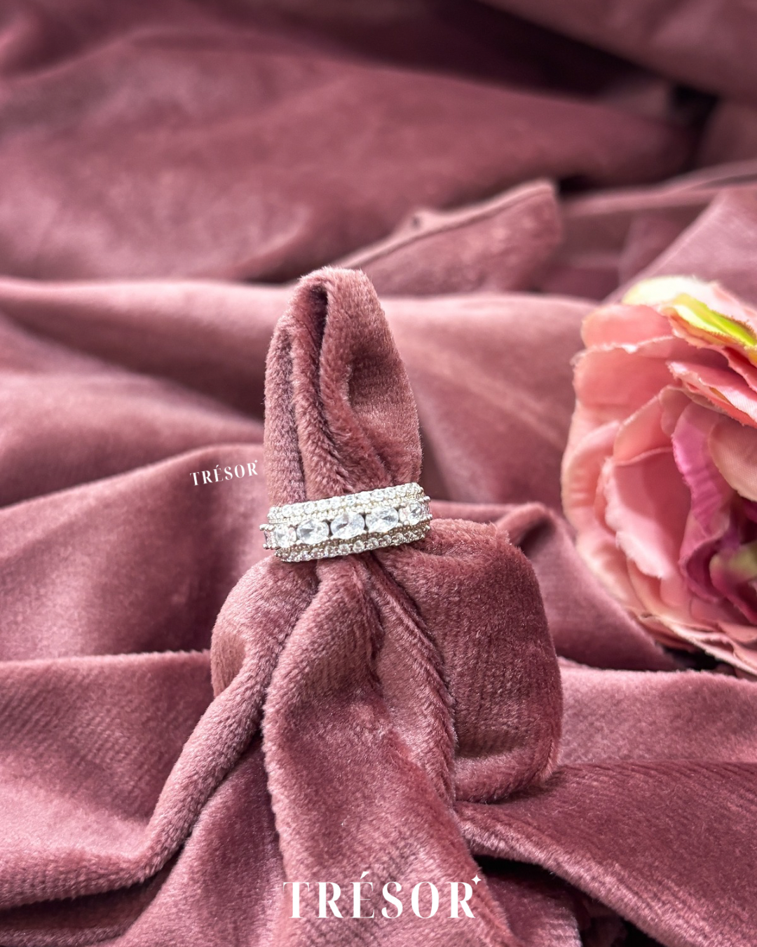 Princess Half Band Ring