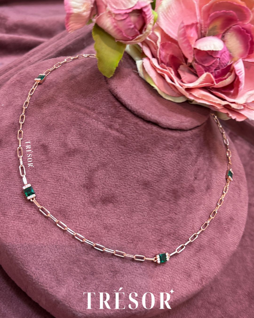 Link Chain With Rectangles Necklace