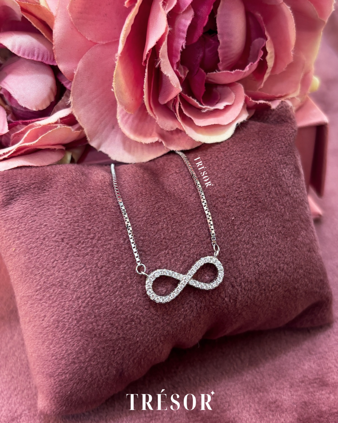 Studded Infinity Necklace