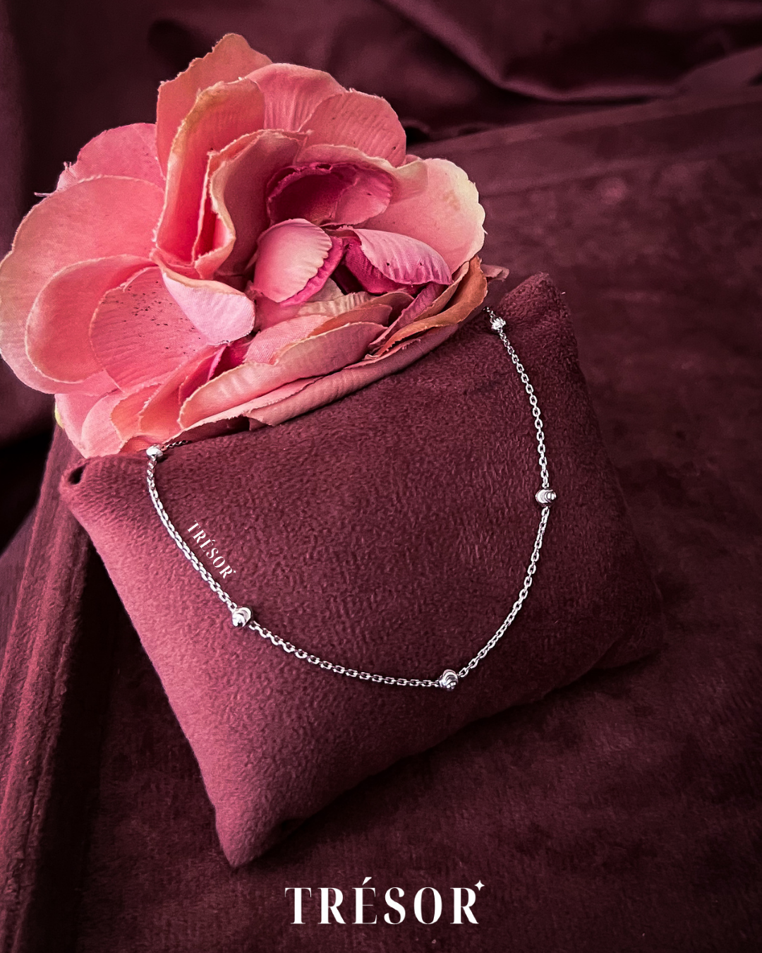Dainty Silver Balls Anklet