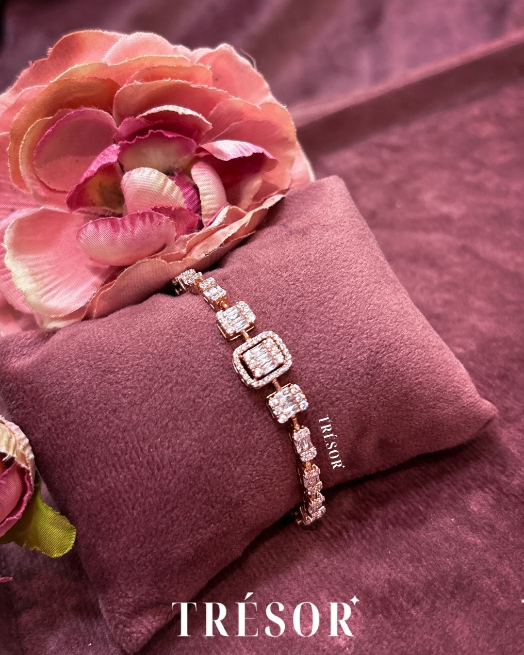 Full Rectangular Tennis Bracelet Variation