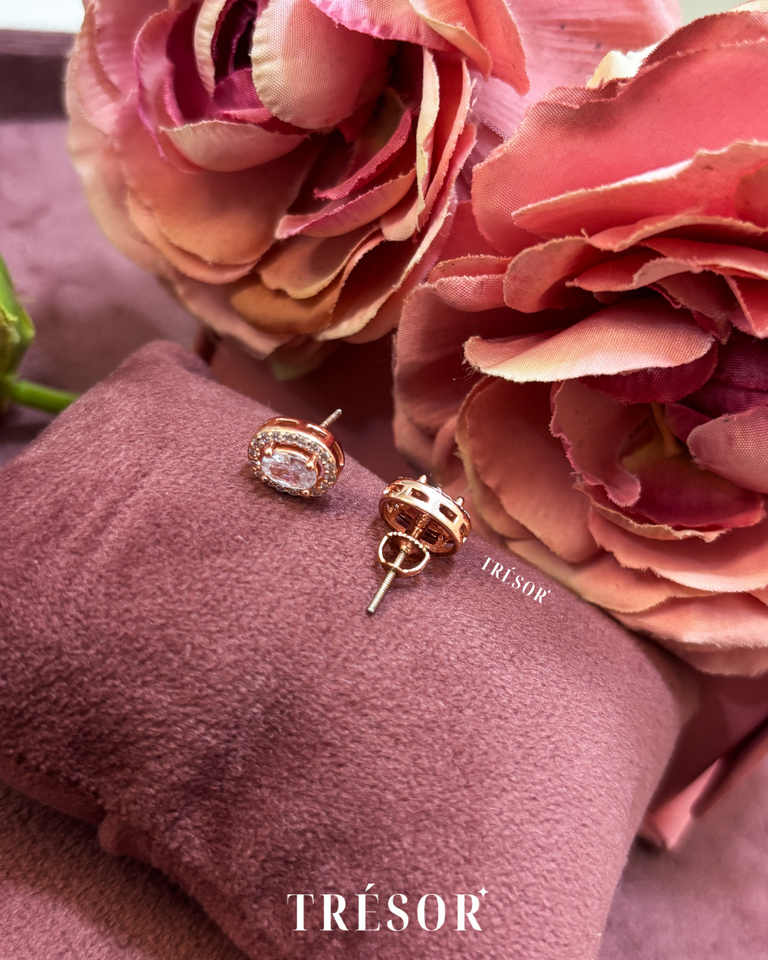 Halo Oval Studs