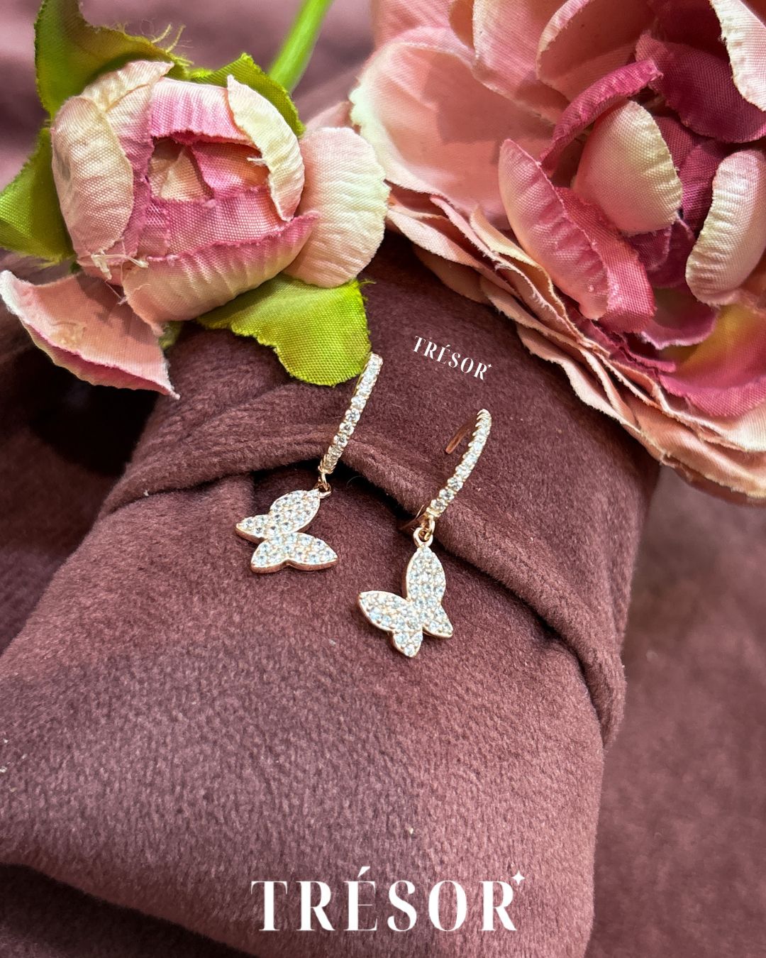 Butterfly Charm Hoops