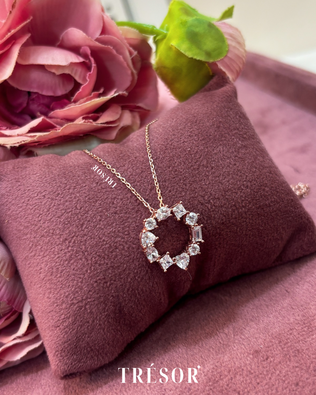 Multi Shape Open Circle Necklace