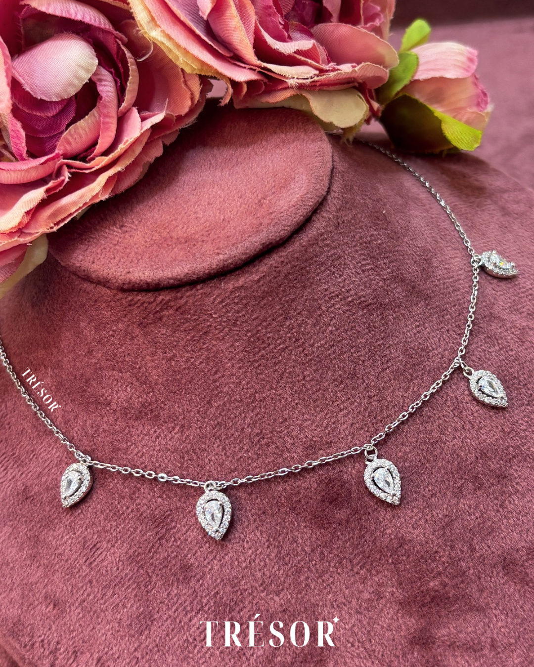 5 Drop Charm Necklace