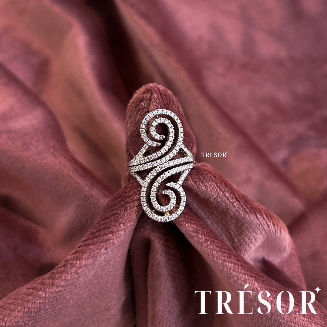 Double Twirl Cocktail Ring