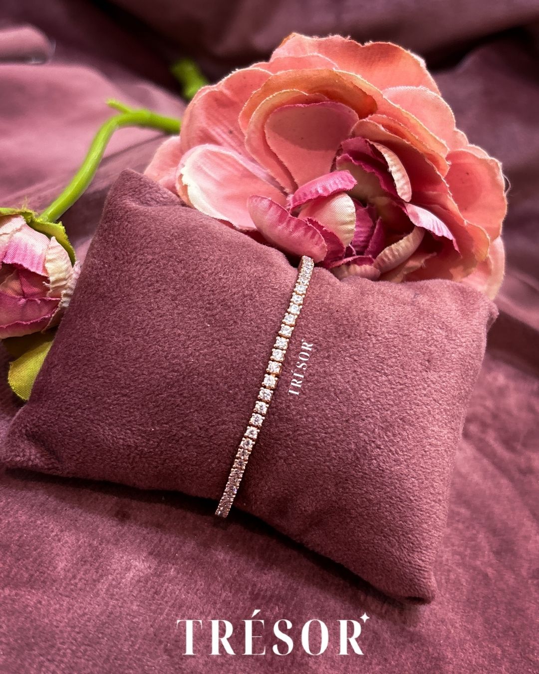 Rose Gold Thin Tennis Bracelet