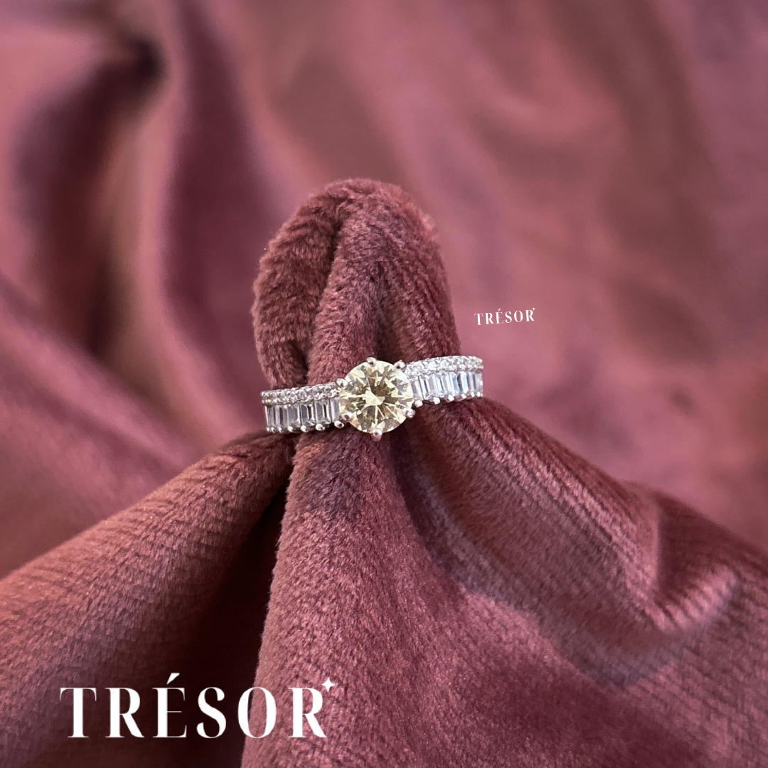 Yellow Solitaire Ring