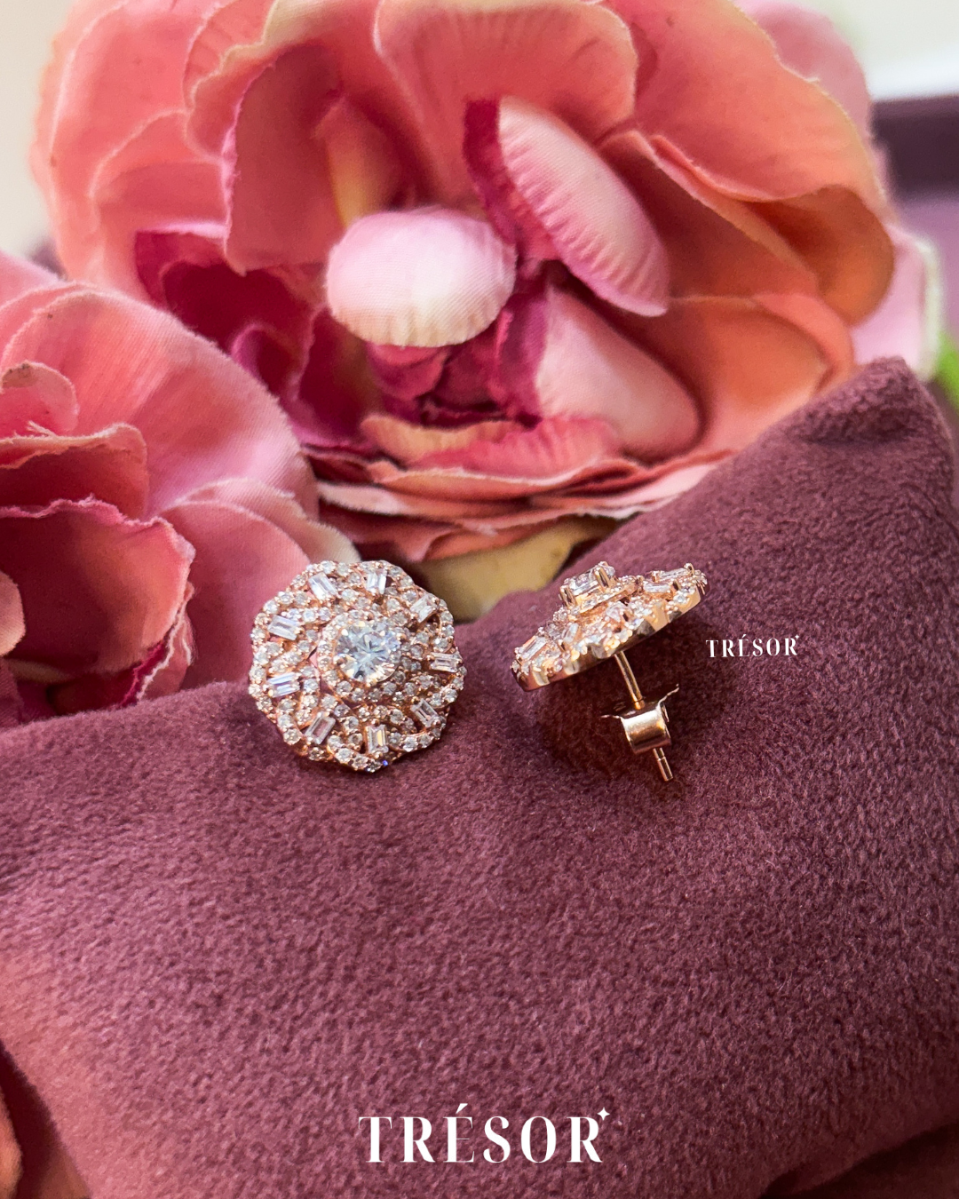 Twisted Flower Big Studs