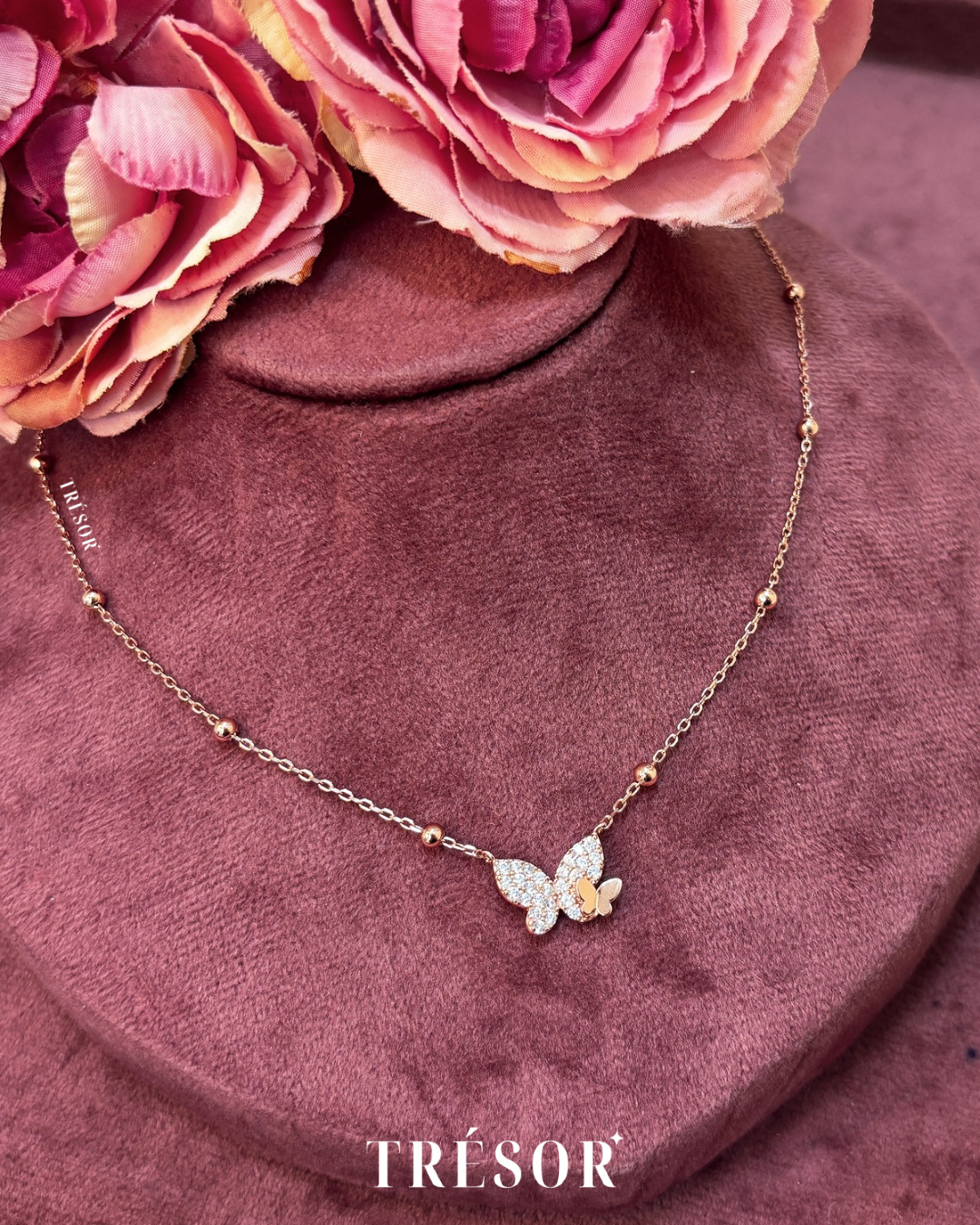 Butterfly & Balls Necklace