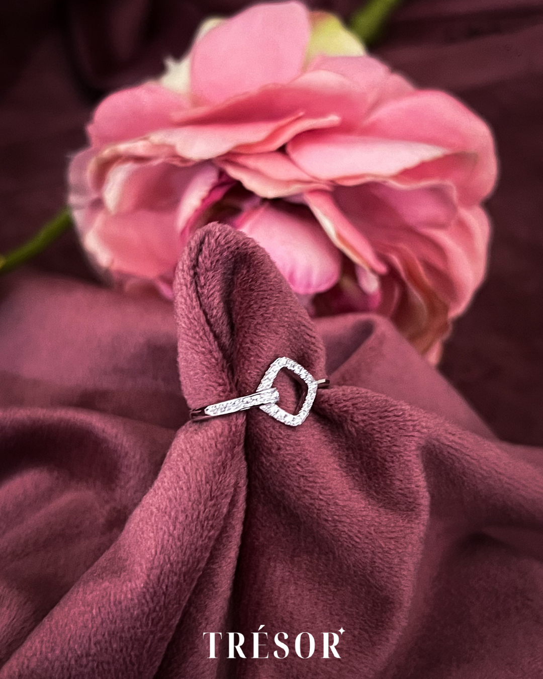 Open Diamond Shape Ring
