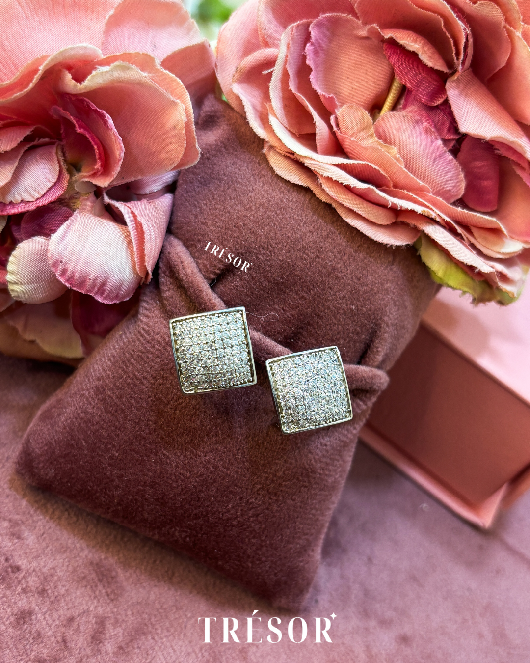 Square Studded Earrings