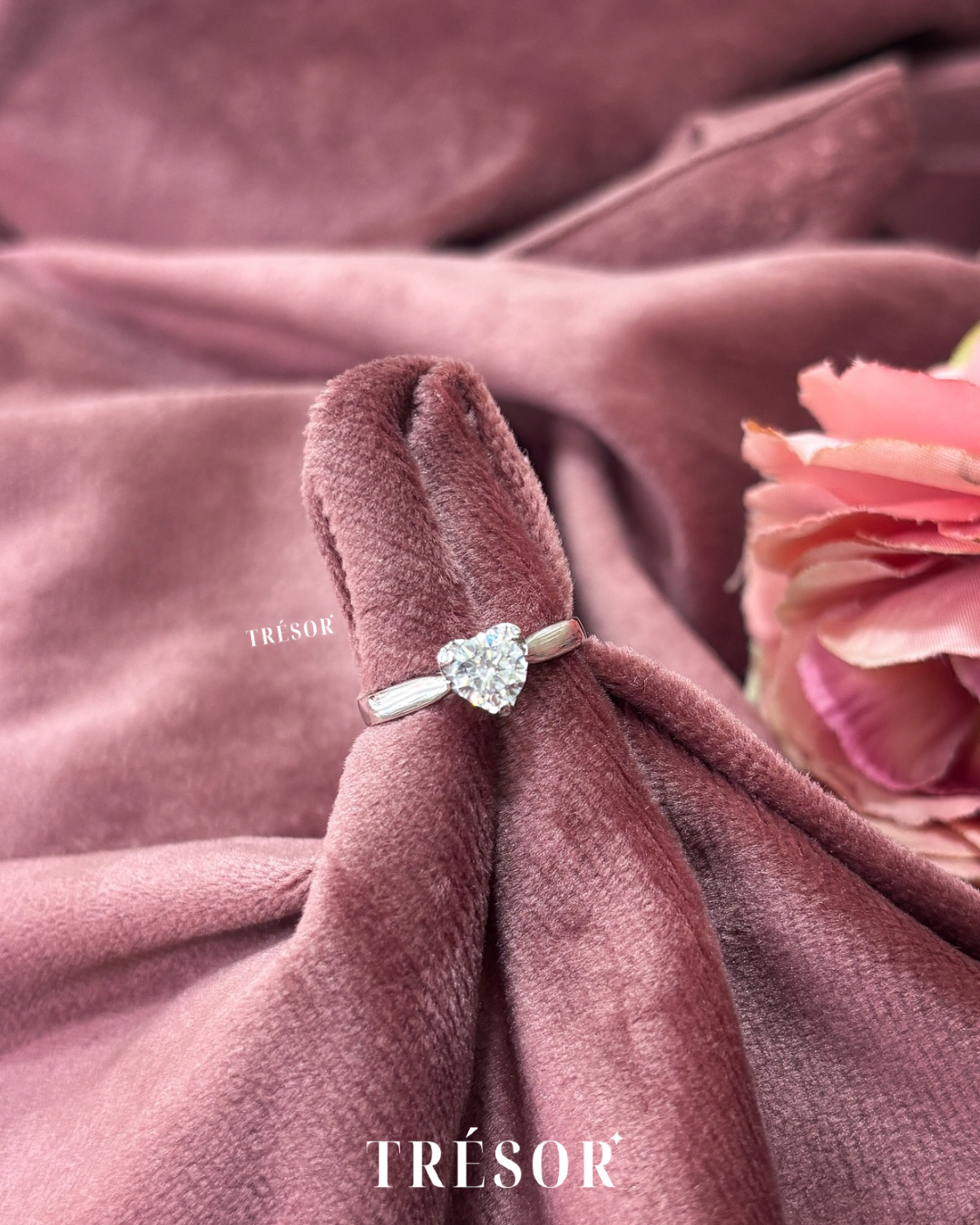 Heart Solitaire Ring