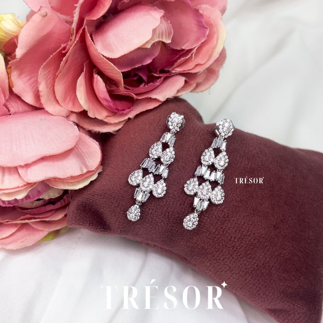 Drop & Long Baguette Earrings