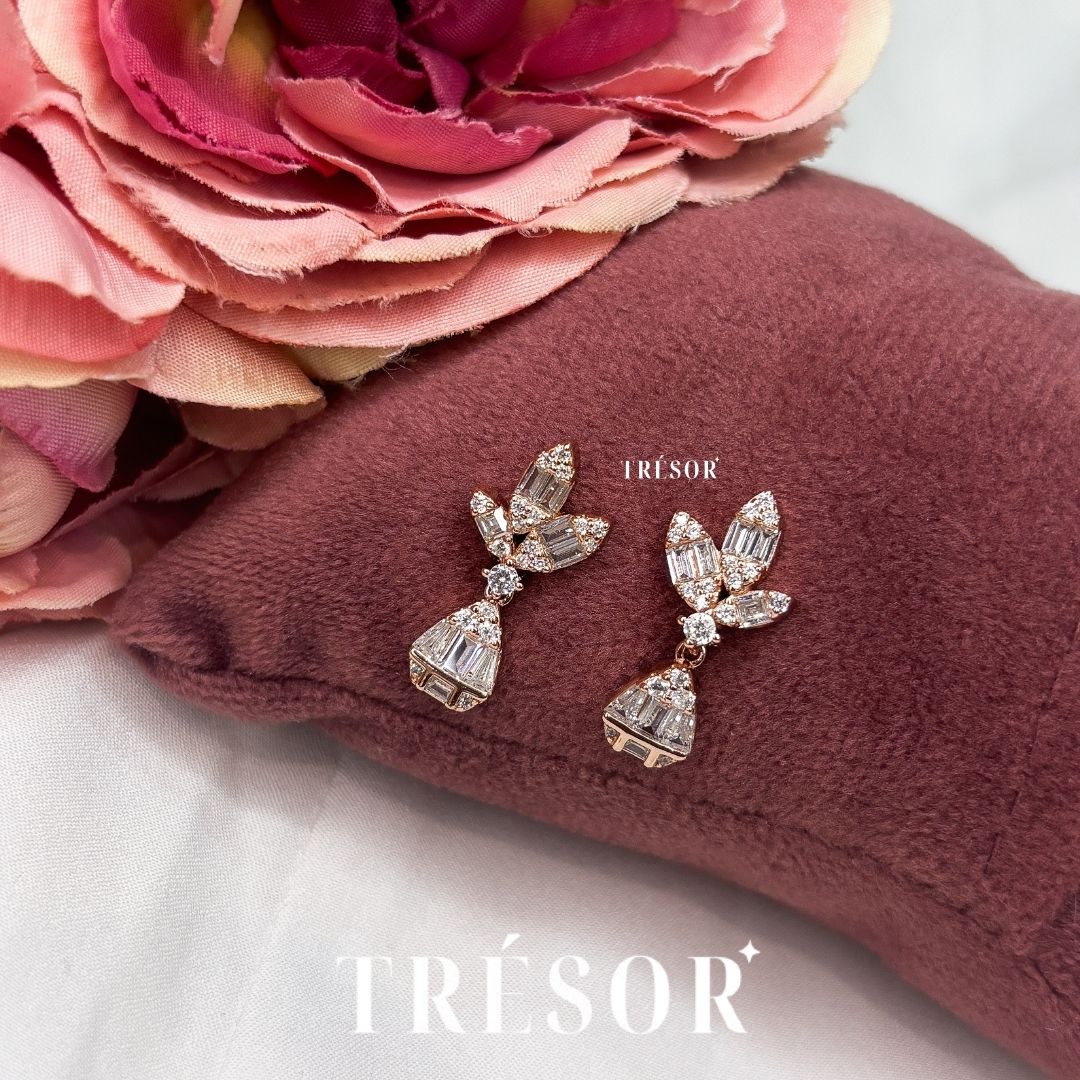 Leaves & Drop Dangle Earrings