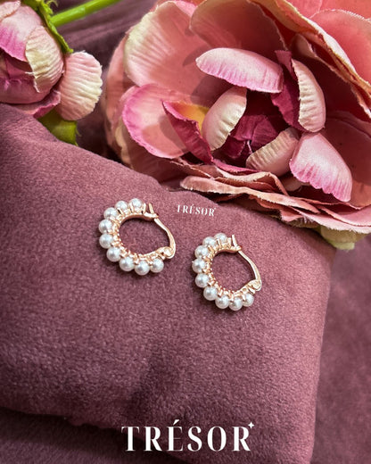 Small Pearl Line Hoops
