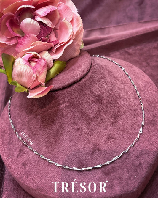 Mens Silver Thin Cut Chain