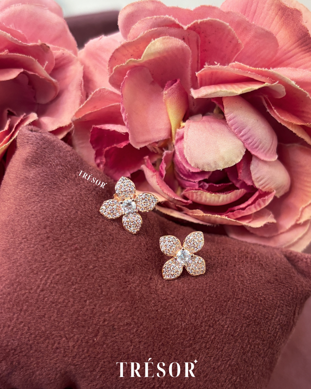 4 Leaves Flower Earrings