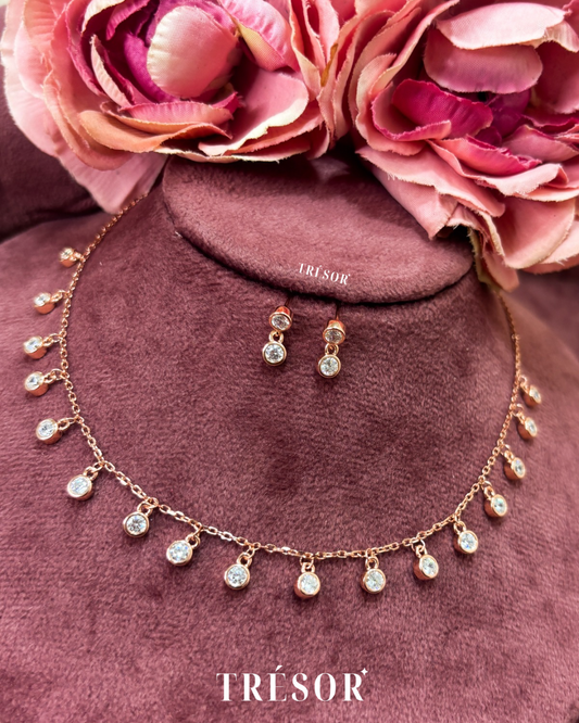 Micro Diamond Charms Pendant Set
