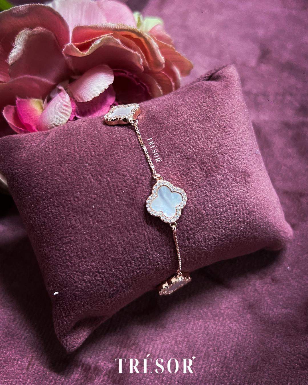 Rosé 4 Clover Bracelet