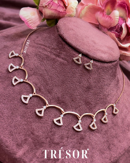 Sleek Curve Triangle Charms Set