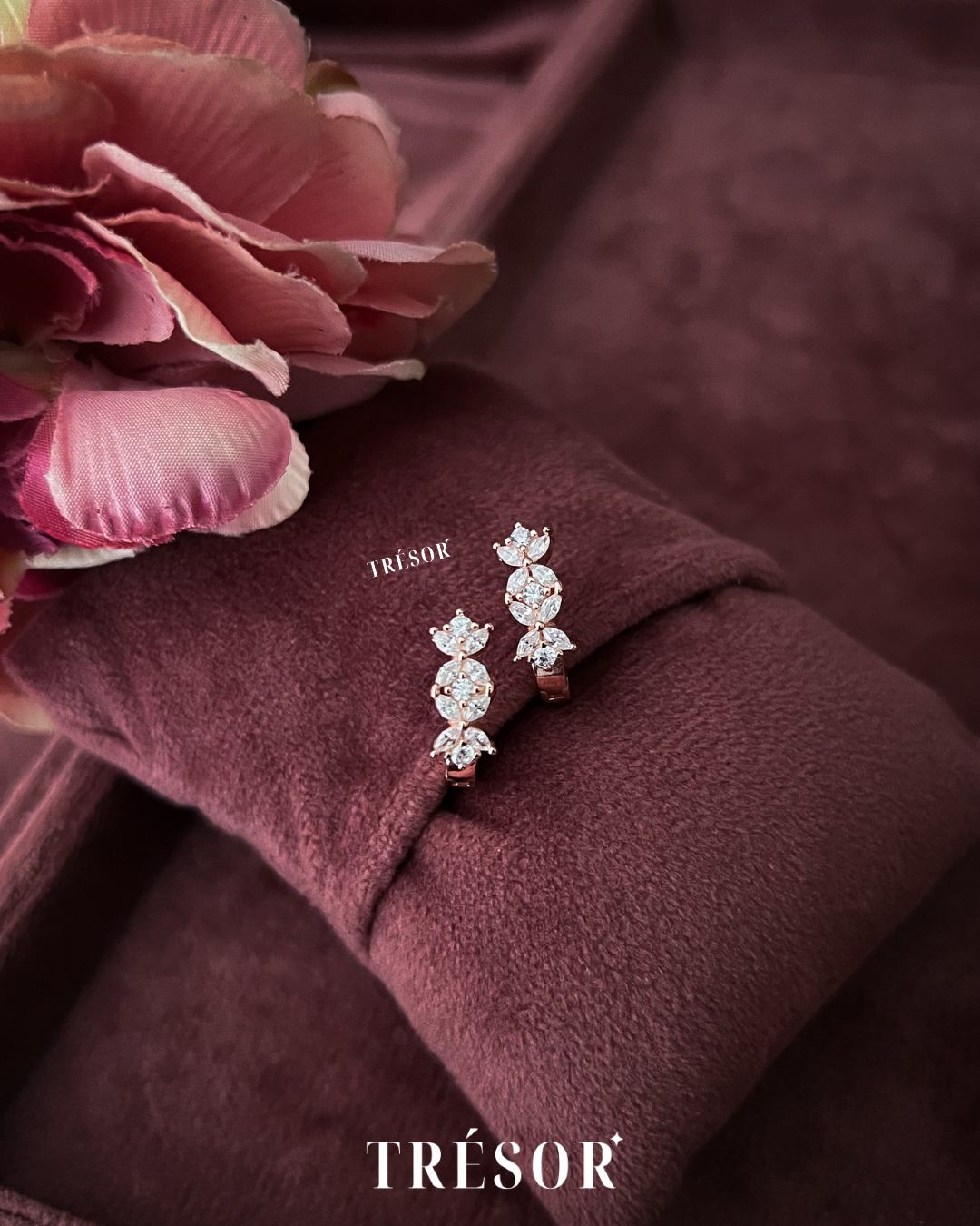 Marquise Leaves Studded Earrings