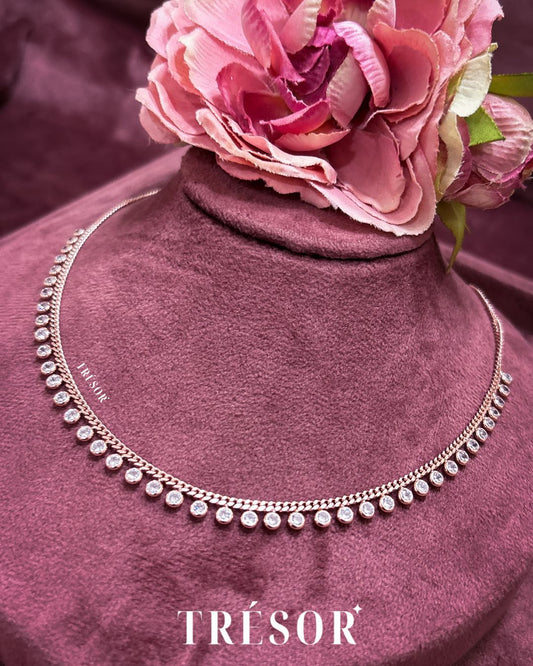 Studded Round Charms Necklace