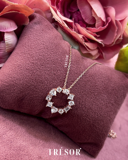Multi Shape Open Circle Necklace