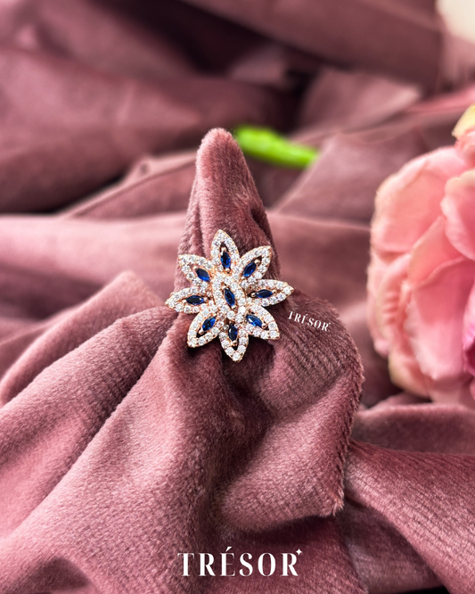 Blue Flower Ring