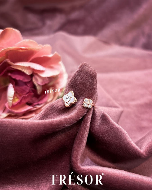 MOP Clover & Flower Ring