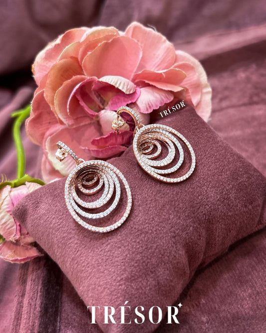 6 Big Circles Long Earrings