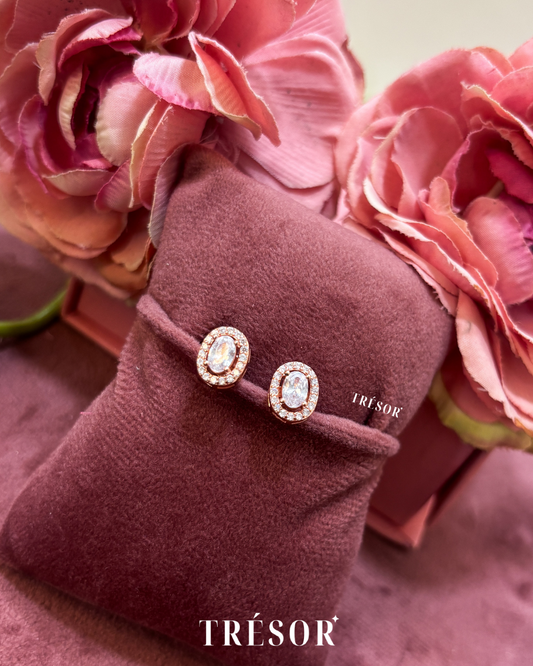 Halo Oval Studs