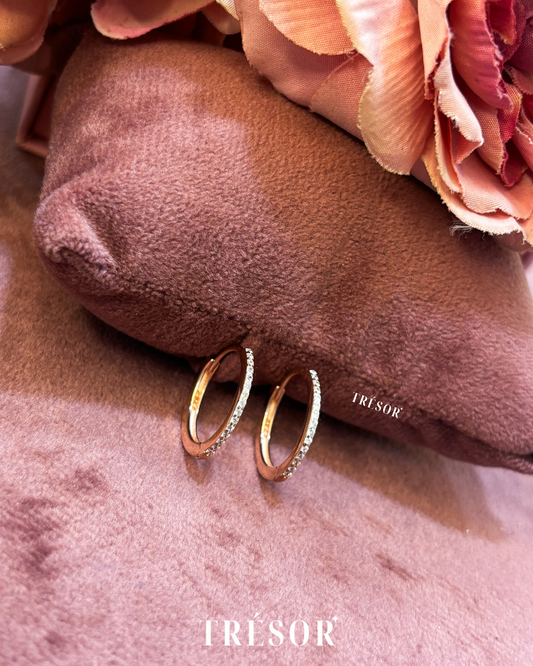 Classic Dainty Studded Hoops