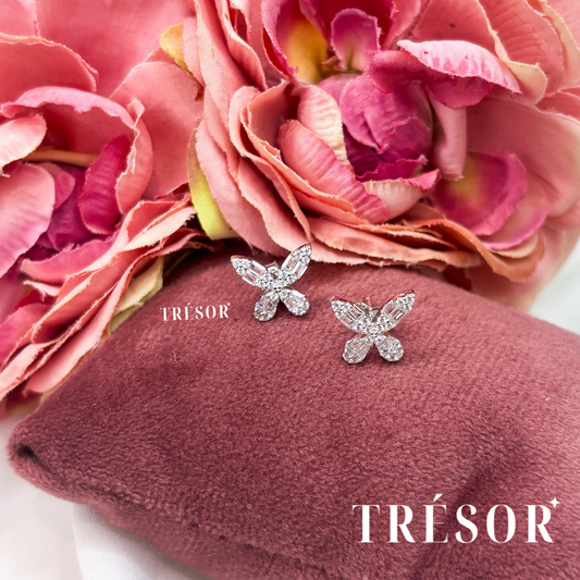 Butterfly Baguette Studs